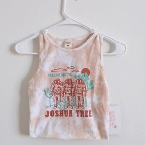 Juniors Joshua Tree extra small crop top tank top